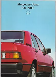 1986 Mercedes-Benz 190 & 190E (W201) car brochure + 2 UK-market data leaflets - Picture 1 of 24