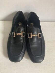 Mocasines Planos Con Cordones Negros De Dos Piezas Zapatos D 