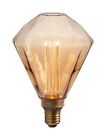 Endon 97176 2.5w Facet LED Globe G125, non dimmable, 1800K, E27, 120lm, amber