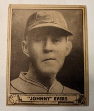 1940 PLAYBALL #174 JOHNNY EVERS - CHICAGO CUBS - HALL OF FAMER