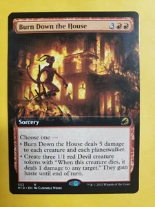 Burn Down the House (Extended Art) #352 Innistrad: Midnight Hunt NM #2 MTG - Picture 1 of 2
