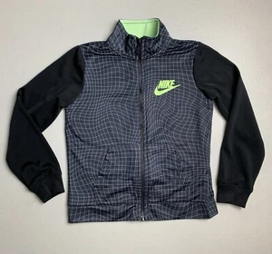 NIKE Track Light Jacket Kids Medium (5-6 years) Black & Volt Green Swoosh Boys - Picture 1 of 10