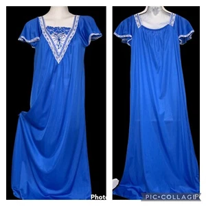 Vintage Gotham Nightgown Size Medium Nylon Stretch Neckline Embroidered - Picture 1 of 12
