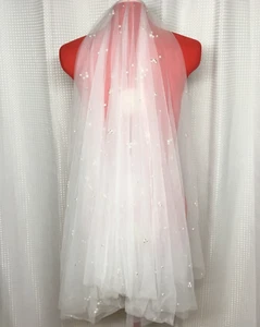 Bridal Veil Wedding Beaded Comb - Picture 1 of 11