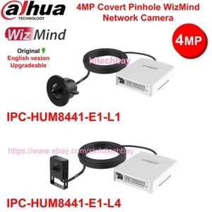 Dahua IPC-HUM8441-E1-L1/L4 4MP Starlight Covert Pinhole WizMind Camera Kit PoE - Picture 1 of 13