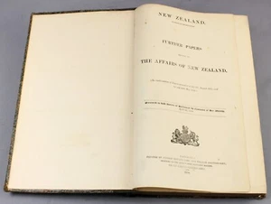 NEW ZEALAND rare 1854 collection of government papers colonialism MAORI colony - Imagen 1 de 8