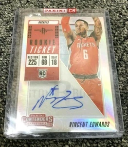 Vincent Edwards 2018-19 Panini Contenders Holo Refractor Rookie Auto!Rockets RC - Picture 1 of 2