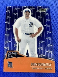 2000 #CS7 Juan Gonzalez Topps Stadium Club Chrome Baseball Clear Shots Tigers - Picture 1 of 2