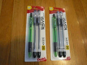 ¡Nuevo! Pentel R.S.V.P. 2 X 3 PK Bolígrafos finos 0,7 mm tinta color negro  - Imagen 1 de 1