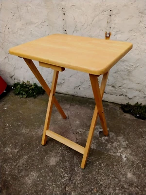 FOLDING TEA COFFE SIDE TABLE TV LAPTOP STAND DESK INDOOR OUTDOOR TABLE - Image 1 of 4