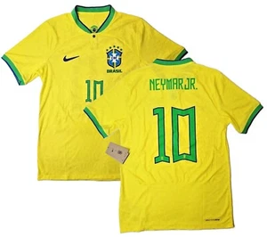 Brazil 2022 Home Authentic Dri-Ft ADV Jersey Yellow Neymar #10 Nike M-2XL NWT - Picture 1 of 13