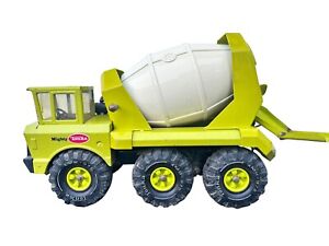 Vintage Mighty TONKA Lime Green Ready Mixer Cement Truck, 6-Wheel, 19" long