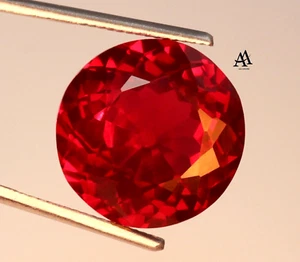 Exclusive 20.50 Ct Certified Natural Burma Red Ruby Round Cut Loose Gemstone - Picture 1 of 7