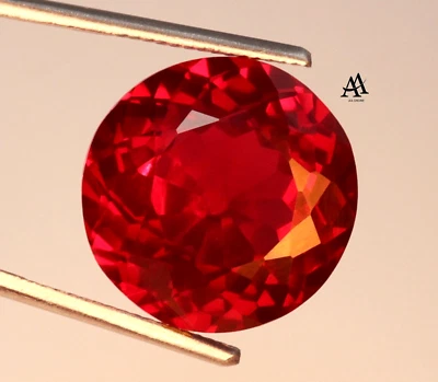 Exclusive 20.50 Ct Certified Natural Burma Red Ruby Round Cut Loose Gemstone - Image 1 of 4