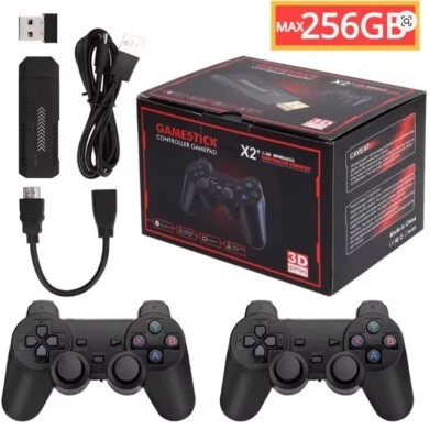 GAMESTICK 256G 58000+ Retro Games Video Game Console TV Stick 4K HDMI Wireless Controller.