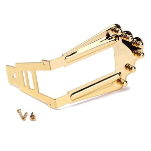 Jazzgitarrensteg Archtop goldener Saitenhalter für Hohlkörper - Bild 1 von 7