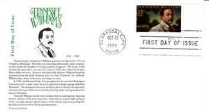 Aristocrat U S FDC for Tennessee Williams Scott 3002 Oct 13 1995 - Picture 1 of 1