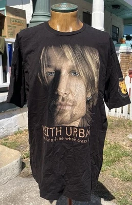 Camiseta Keith Urban Adulto 2XL Negra 2007 Gira Mundial Concierto Manga Corta Foto 1 de 4