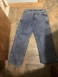 Salopette Lee vintage jeans uomo 36x32 falegname relaxed dritta USA denim anni 90 - Foto 1 di 4