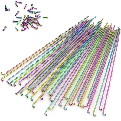36pcs STAINLESS STEEL Bicycle Neon Spokes 14G BMX Cruiser MTB Road 76mm-290mm. - Image 1 of 2