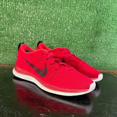 Nike Flyknit Lunar 1+ Red Black 554887-601 Men’s Size 7.5 - Image 1 of 4