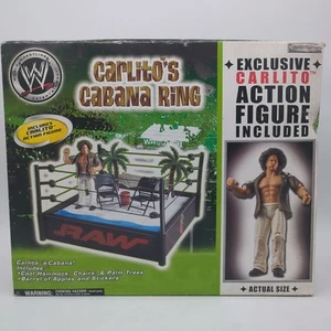 Carlitos Cabana Ring Action Figure Exclusive Green Chair Mic Vintage Jakks 2005 - Picture 1 of 24