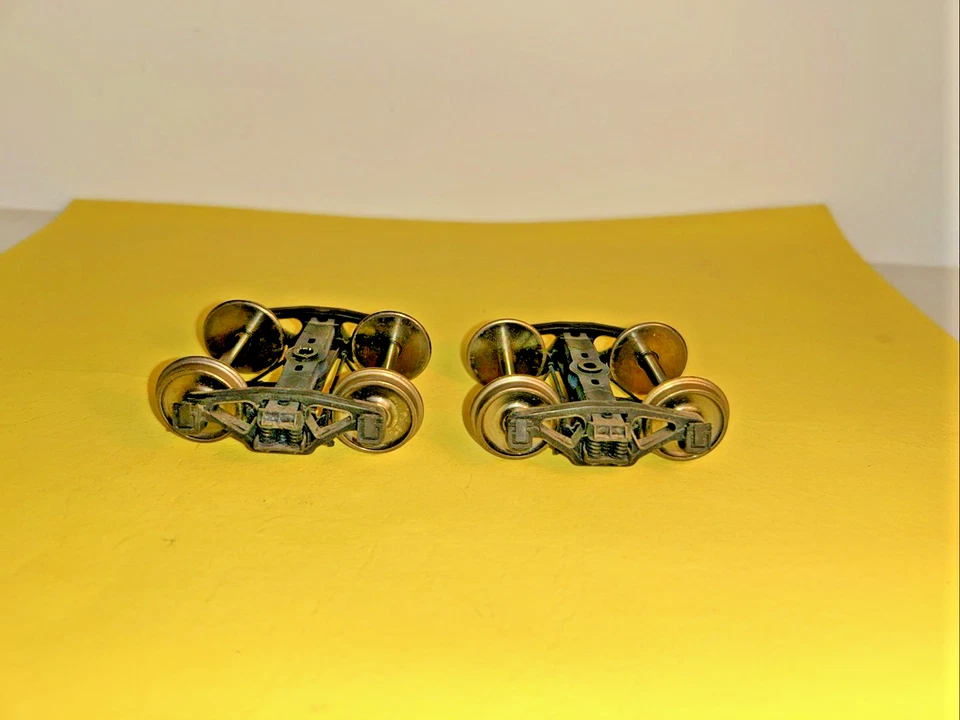 1 pr. Classic Intermountain  'O' Scale 2 Rail Bettendorf  Trucks W/Metal Wheels - Image 1 of 4