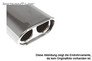 *Fox Edelstahl Anschweißendrohr 160x80mm oval L:300mm mit Doppelrohroptik Typ58* - Bild 1 von 1