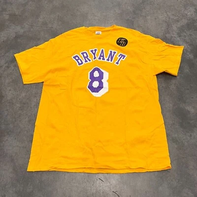 Size XL - Kobe Bryant Los Angeles Lakers Memorial Tribute T-Shirt Mens Yellow - Image 1 of 4