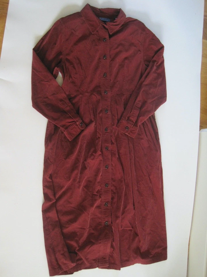 Karen Scott Rust Corduroy Dress Button Down Size 14 - Image 1 of 4