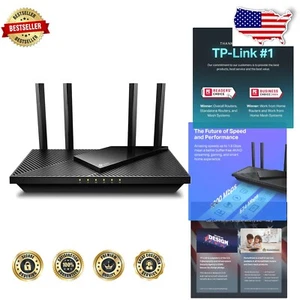 High-Speed AX1800 WiFi 6 Router - Effective Coverage & Smart Home Ready - Picture 1 of 9