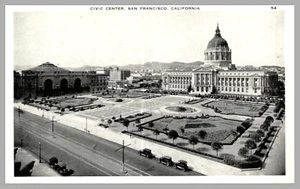 Civic Center San Francisco California CA RPPC DB UNP c1910 Cars Antique Postcard - Bild 1 von 2