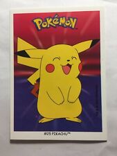 STICKERS POKEMON NEUF N°25 " PIKACHU - PIKACHU " DUNKIN BOOMER MINT DE 2001