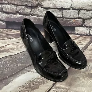 Michael Kors Black Mocassing Heels Size 7 - Picture 1 of 10