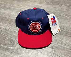 Vintage Detroit Pistons NBA Sports Specialties Plain Logo SnapBack Hat Deadstock - Picture 1 of 9