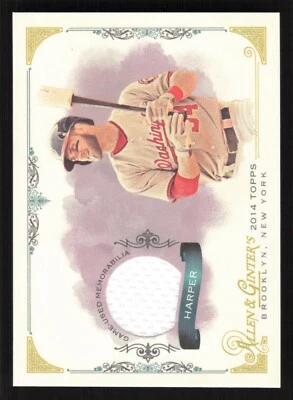 2014 Topps Allen & Ginter Bryce Harper Full Size Jersey Relic Nationals  - Image 1 of 2