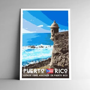 Puerto Rico Travel Poster / Postcard San Juan USA United States Multiple Sizes - Picture 1 of 4