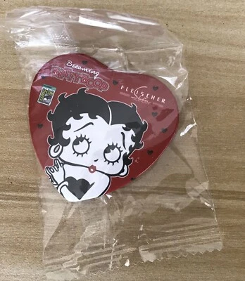 SDCC 2024 EXCLUSIVE BECOMING BETTY BOOP FLEISCHER STUDIOS HEART SHAPED PROMO PIN - Image 1 of 4