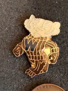 Vintage Wisconsin University Bucky Dachs Maskottchen Pin - Bild 1 von 2