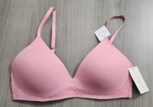 ONGOSSAMER Wire-Free Push-Up Lift Sleek & Lace T-Shirt Bra Pink - 32D - Picture 1 of 5