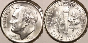 1959-D/D INVERTED D GEM BU Roosevelt Dime FS-501 59DD01 - Picture 1 of 4