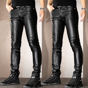 mens pleather pants