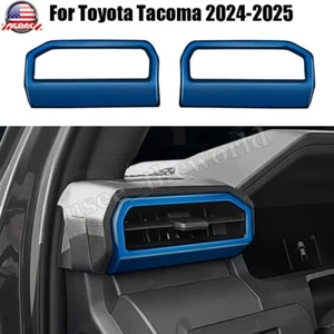 2PCS Air Condition Vent Outlet Frame Cover Trim For Toyota Tacoma 2024-2025 Blue - Foto 1 di 9