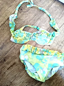 Conjunto de bikini Dorothy Perkins vintage años 60 Reino Unido 4-8 (ver detalles) - Imagen 1 de 11