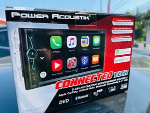 Power Acoustik 2 Din CPAA-70D CD DVD Player Android Auto CarPlay Bluetooth USB - Picture 1 of 12