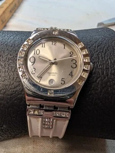 Swatch Irony Ladies Watch - Crystal Accents On OEM Band - Running Well - Picture 1 of 17