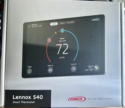 Lennox 22V24 iComfort S40 Ultra Smart Thermostat NEW Replaces Obsolete S30 - Image 1 of 2