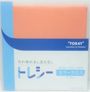 TORAY TORAYSEE Cleaning Cloth 30×30cm Apricot High-Performance Made in Japan - Afbeelding 1 van 9