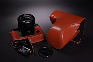Custodia borsa fotocamera completa in vera pelle vera pelle per FUJIFILM X-PRO2 inferiore aperta - Foto 1 di 10
