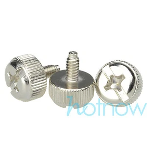 20 pz viti pollice senza attrezzi 6/32 x 7,5 mm per custodia computer PC alimentatori alimentatore - Foto 1 di 3